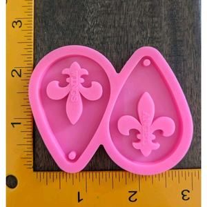 2 Baroque Fleur Silicone Mold Diy Resin Craft Earrings Keychain Keyring Charm